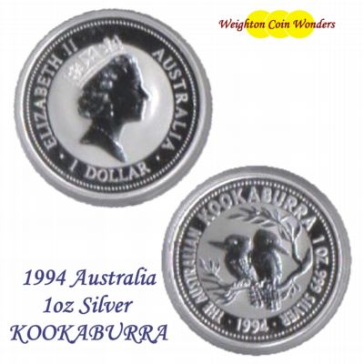 1994 Silver 1oz KOOKABURRA - Click Image to Close